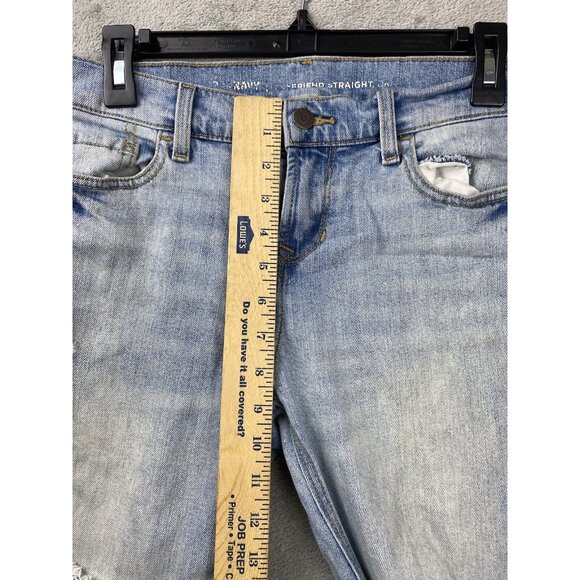 Old Navy Womens 2 Boyfriend Straight Blue Jeans - Picture 6 of 8